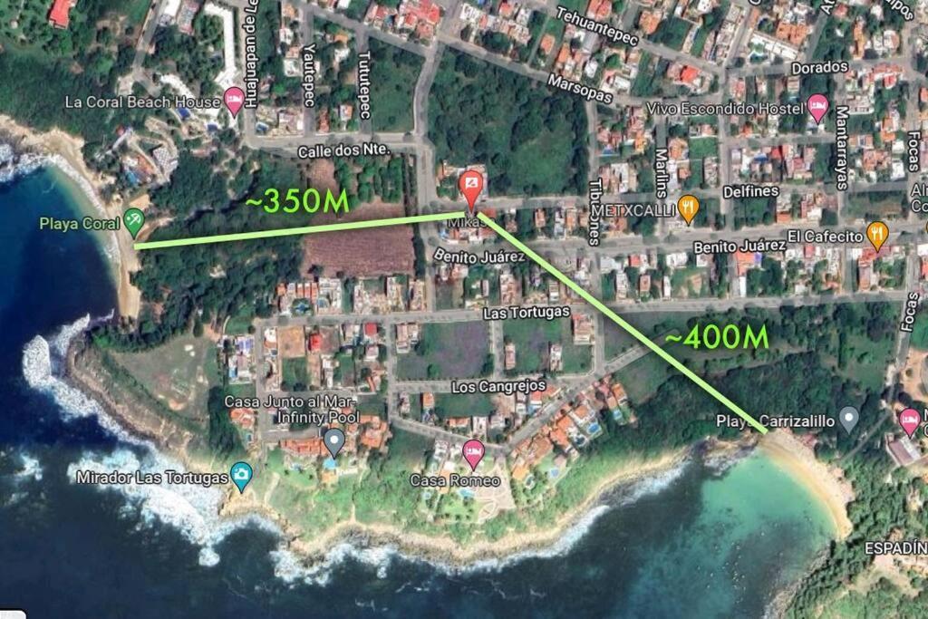 Studio -Trees At Mikasa- Near Beach, Pool, Fast Wifi, Ac & King Bed Puerto Escondido  Exterior foto
